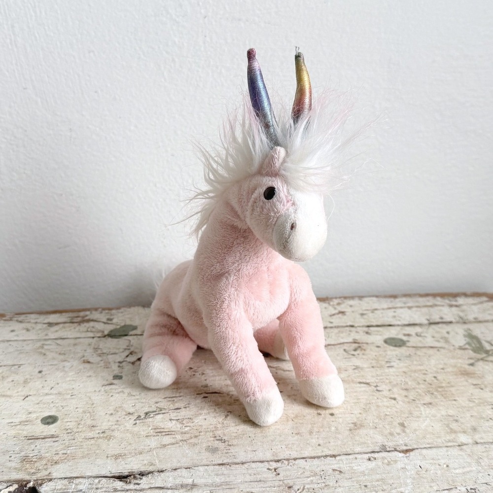 Ty Beanie Baby Charmer the Unicorn Pink Plush Horns 2002 Retired